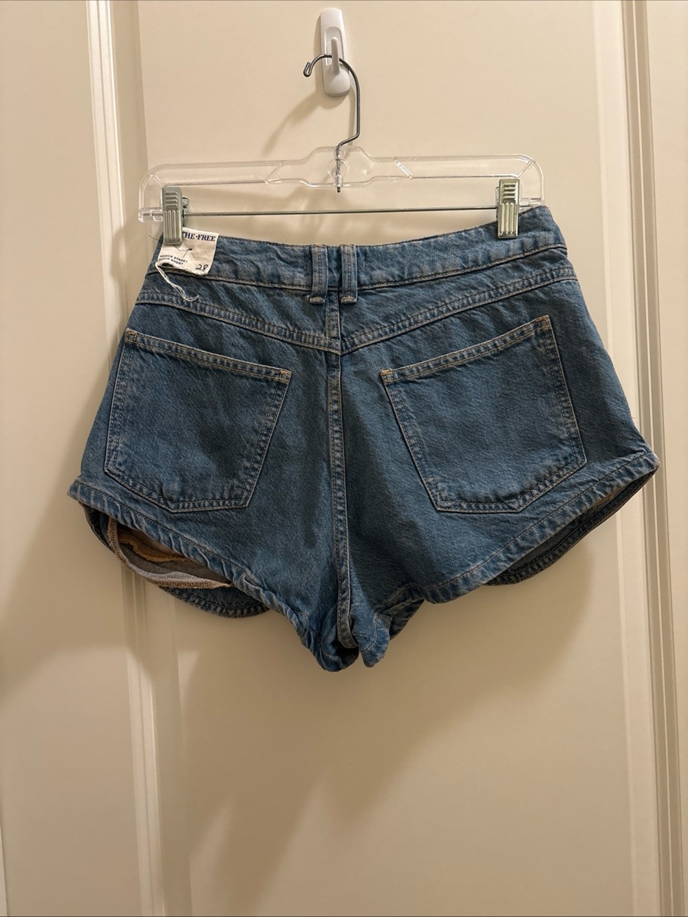NWT Free People We The Free Prince Street Denim Shorts Boho Festival Size  28 - Picture 5 of 6